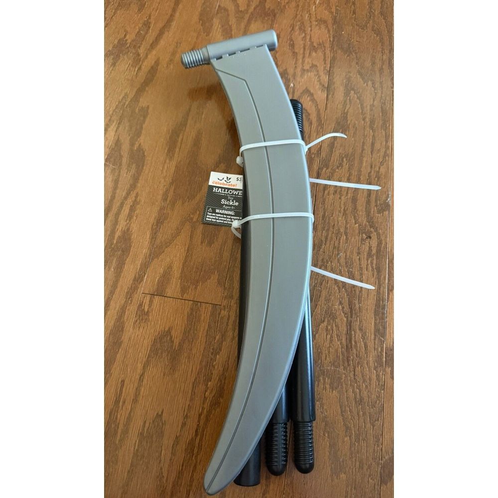 Sickle Grim Reaper PropToy Fake Plastic Black‎ Screws Together Cosplay NEW!